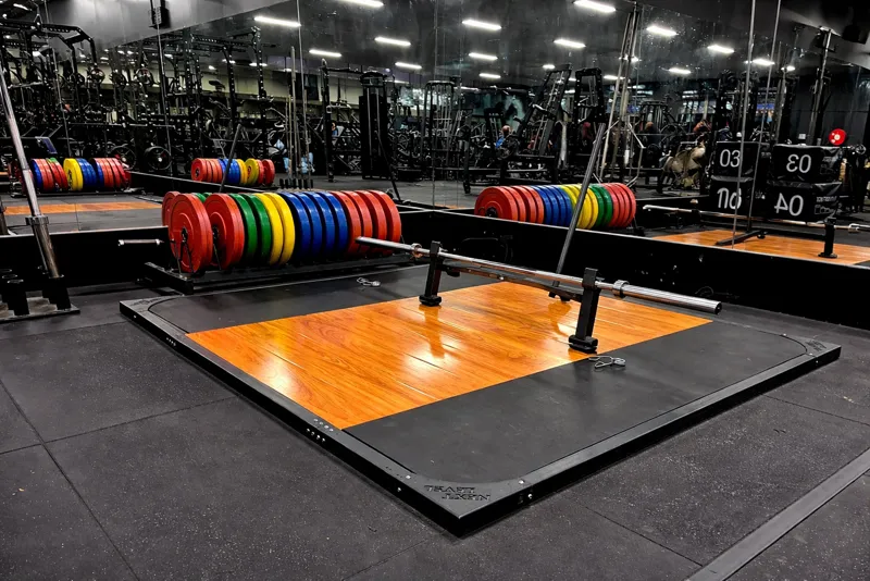 Olympic lifting platform on special